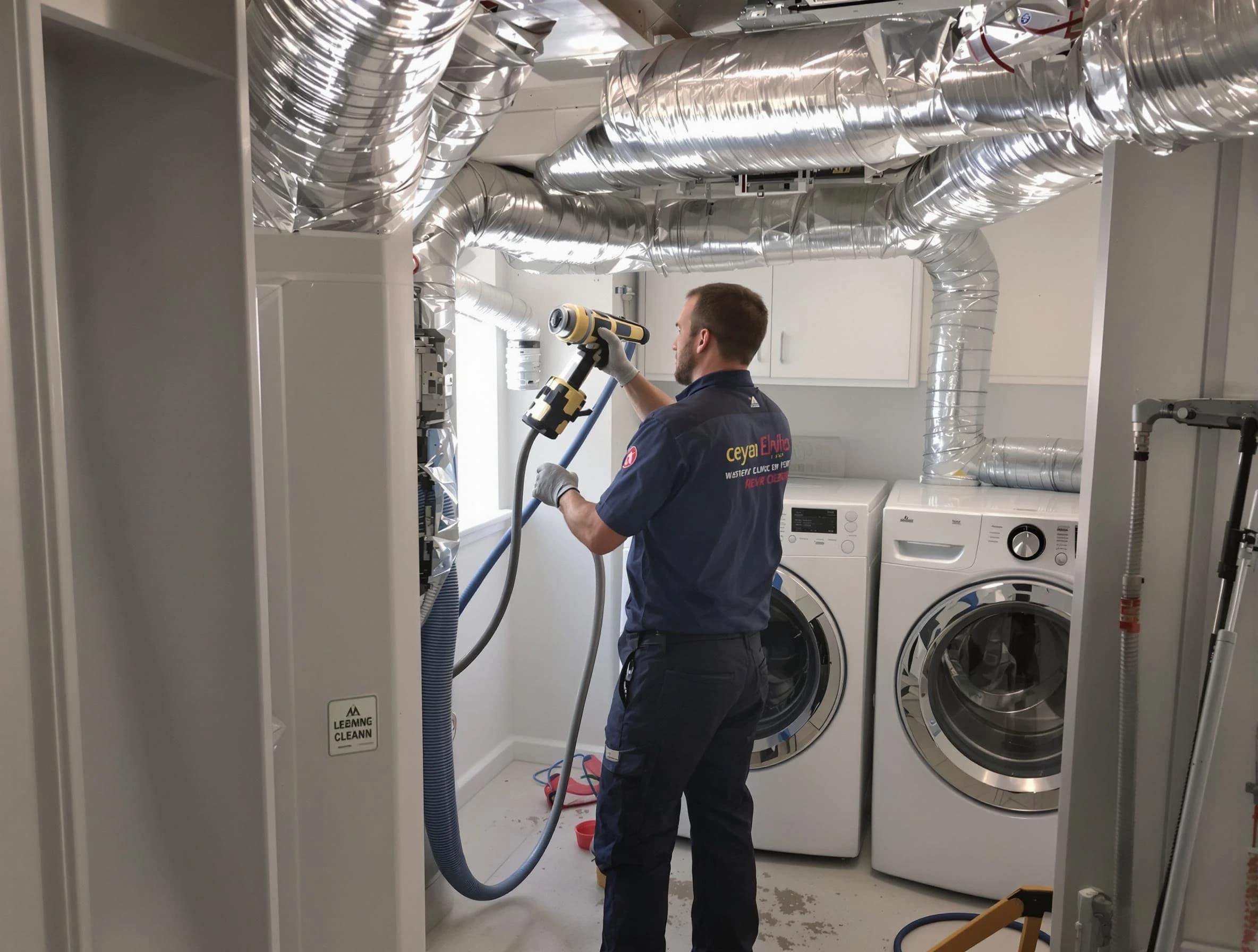 Richland Dryer Vent Cleaning specialist using advanced equipment for thorough duct cleaning in Richland