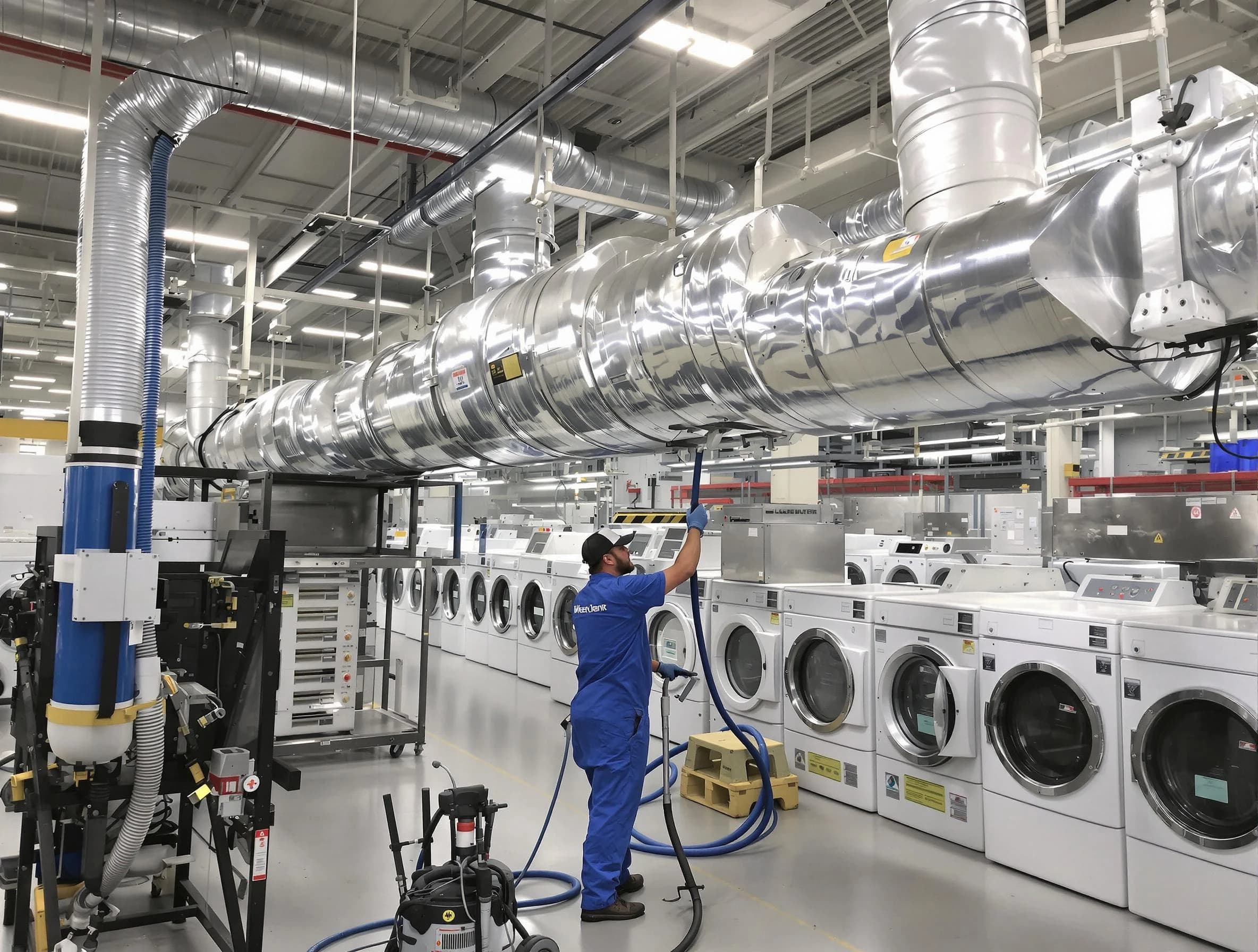 Richland Dryer Vent Cleaning team performing heavy-duty industrial dryer vent cleaning in Richland