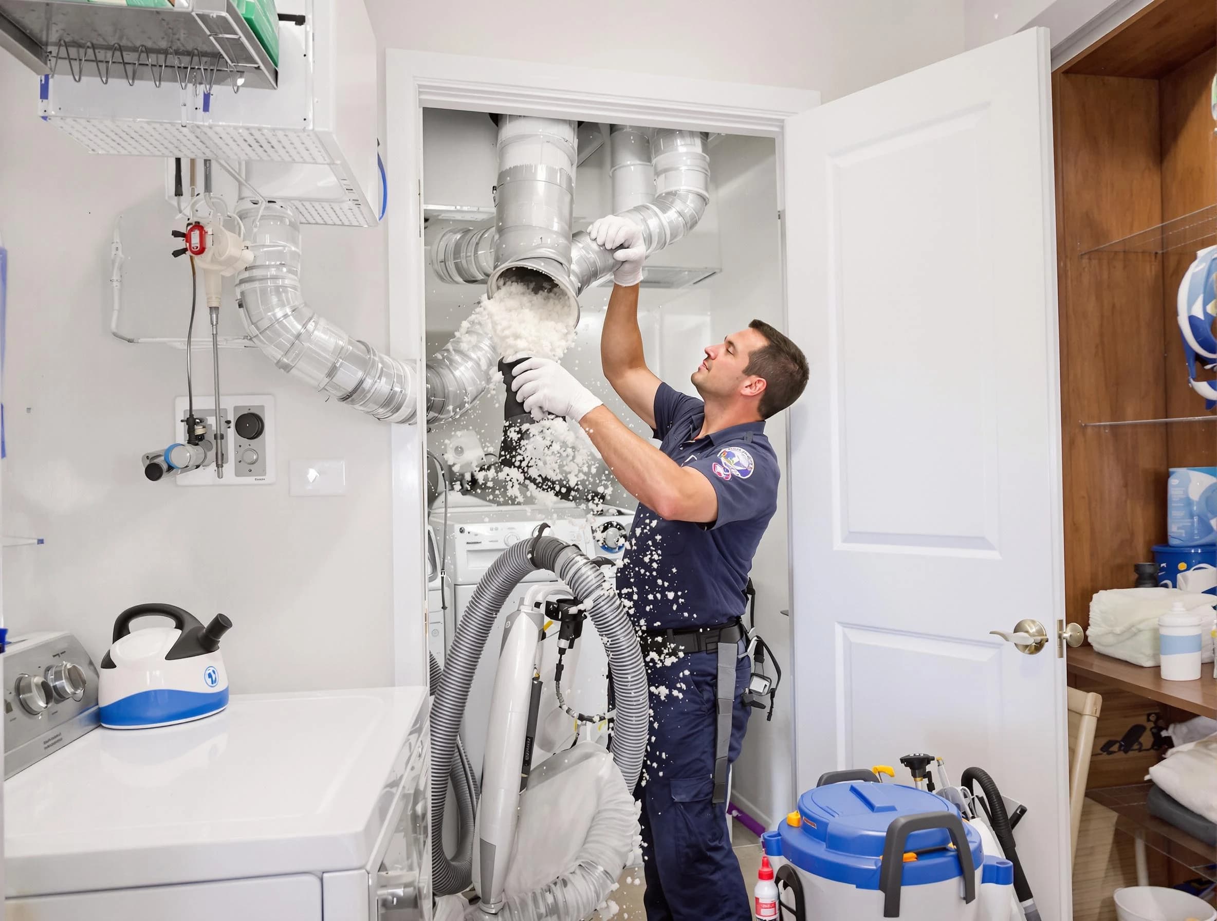 Richland Dryer Vent Cleaning technician delivering thorough residential dryer vent cleaning service in Richland